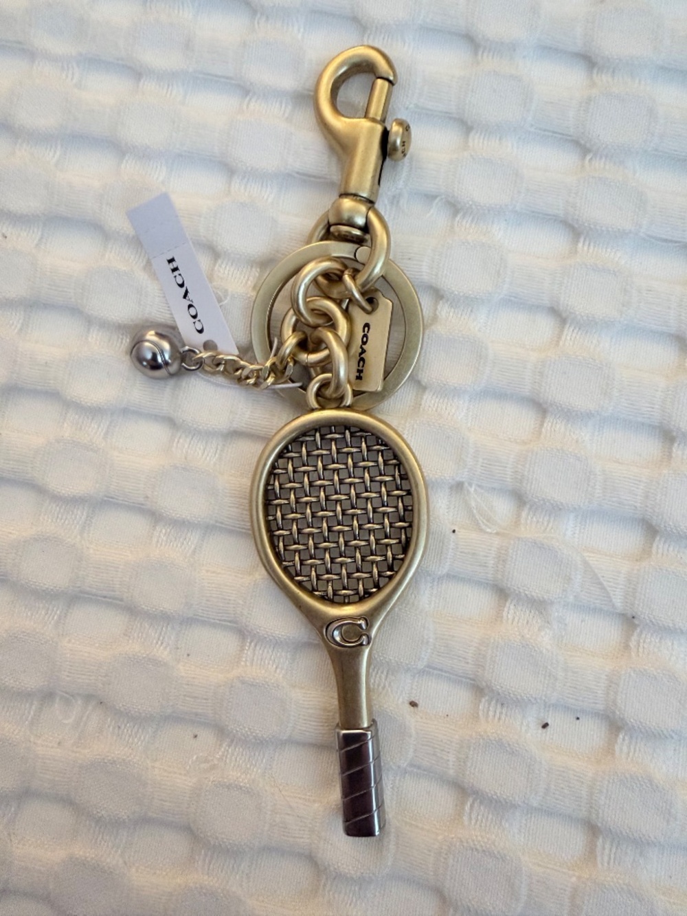 NWT - Coach Small Tennis Racket Bag Charm
